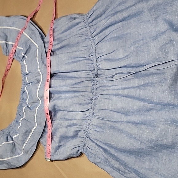 J Crew Size XL Linen Blend On or Off Shoulder Dress, Excellent Used Condition - Picture 7 of 14